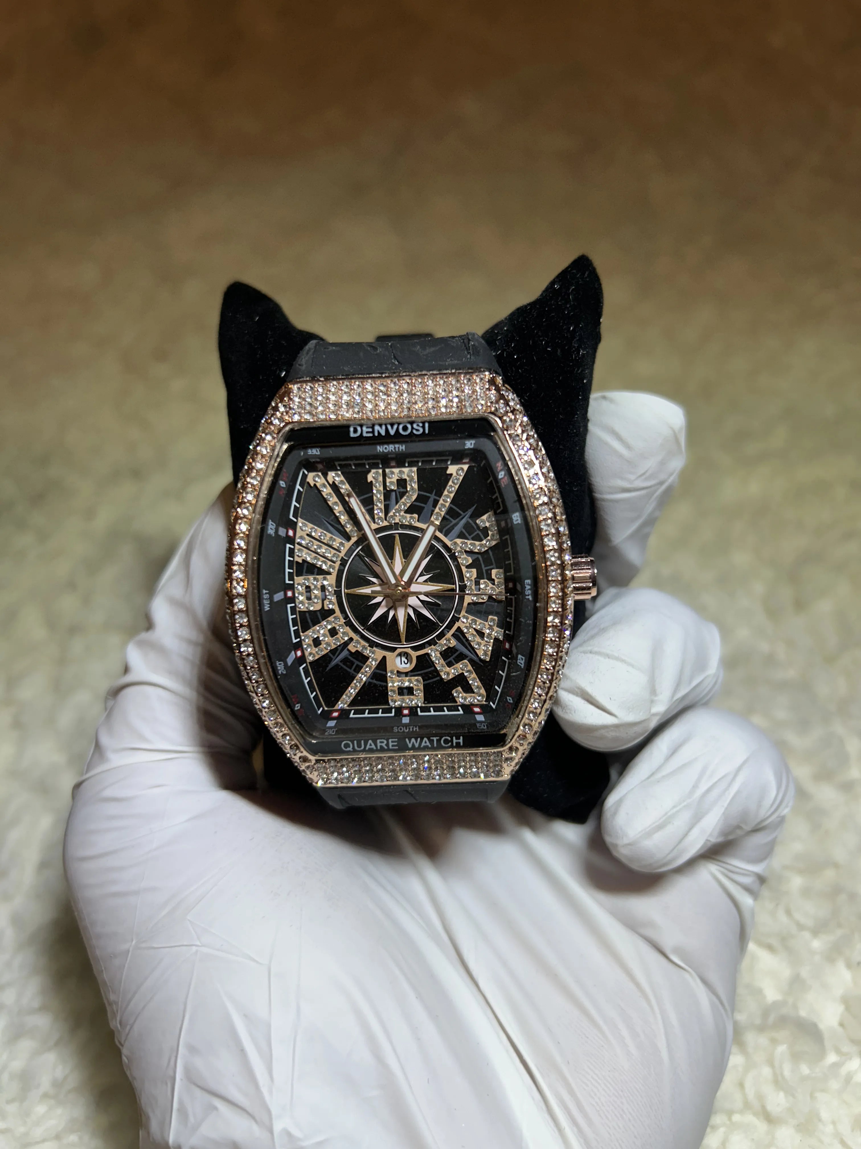 WRISTZ  – Full Crystal Black Dial