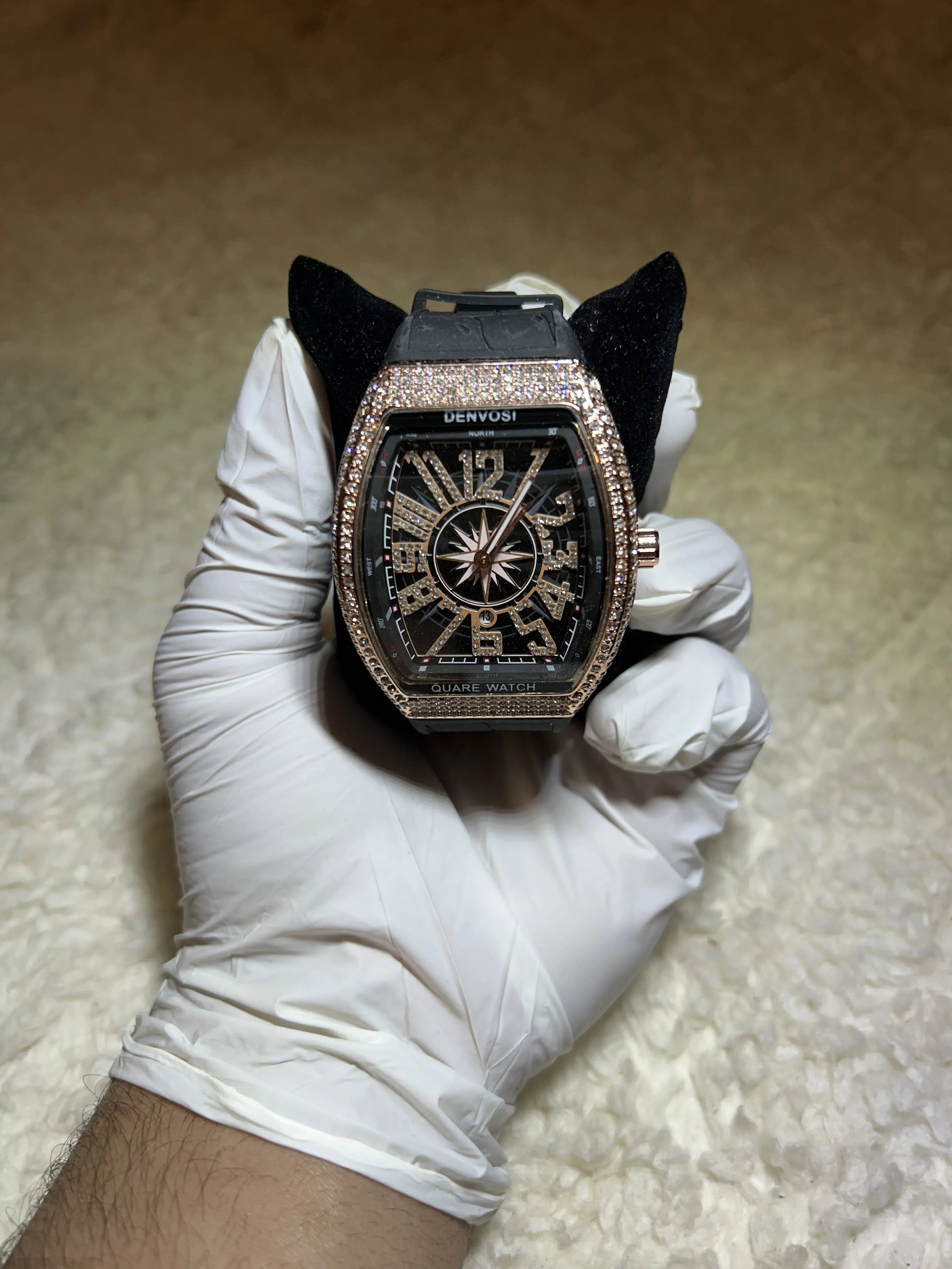 WRISTZ  – Full Crystal Black Dial