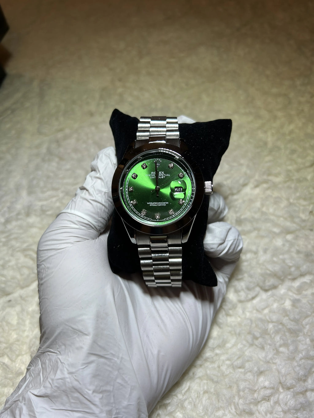WRISTZ Classic Gold Watch - Green Dail.